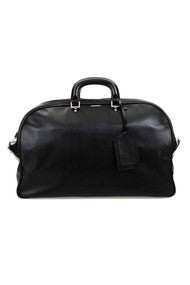[Sample] Sodling, black leather duffle bag