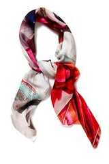 [Sample] Tomorrow is today, Red printed scarf [TTRPS]